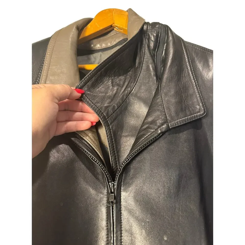 Vintage 100% Leather Coat Mr Michaels San Luis Obispo‎ Bomber Jacket
